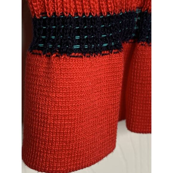 3.1 Phillip Lim Red crew neck Cropped Sweater Top with bell sleeve small - Picture 3 of 8